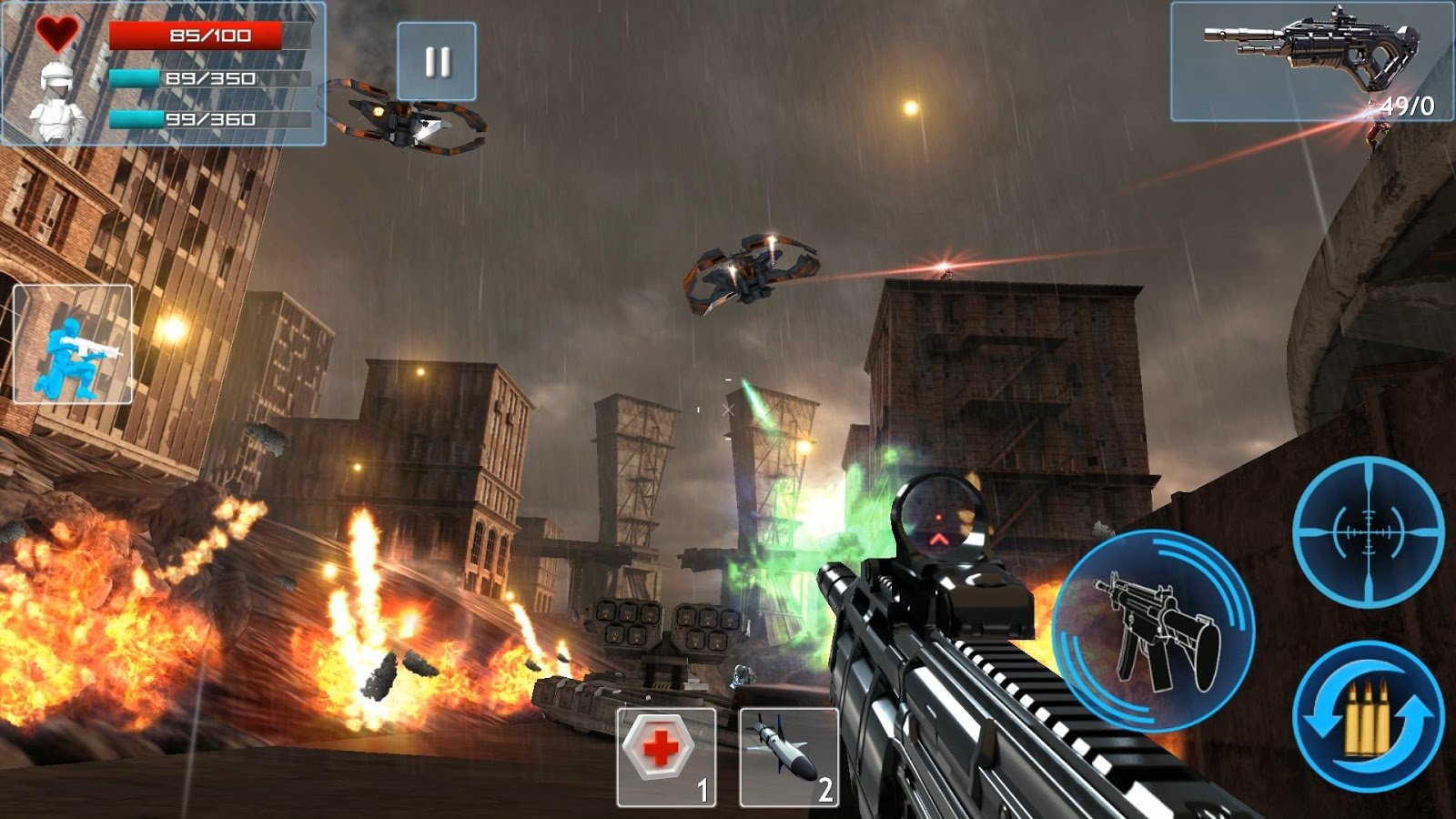 Взлом шутера Enemy Strike 2 для Android – инопланетяне в ярости