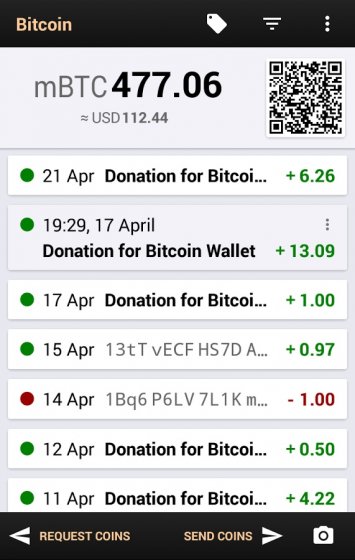 Bitcoin Wallet – удобный биткоин-кошелек в телефоне